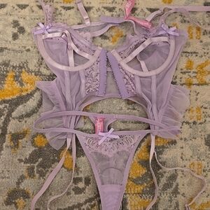 Lavender Lace Lingerie Set